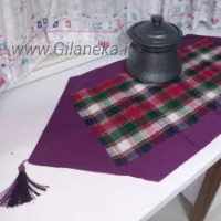 رومیزی دست بافت طرح چادرشب قاسم اباد